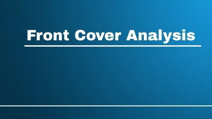 First Front Cover Analysis | Genially